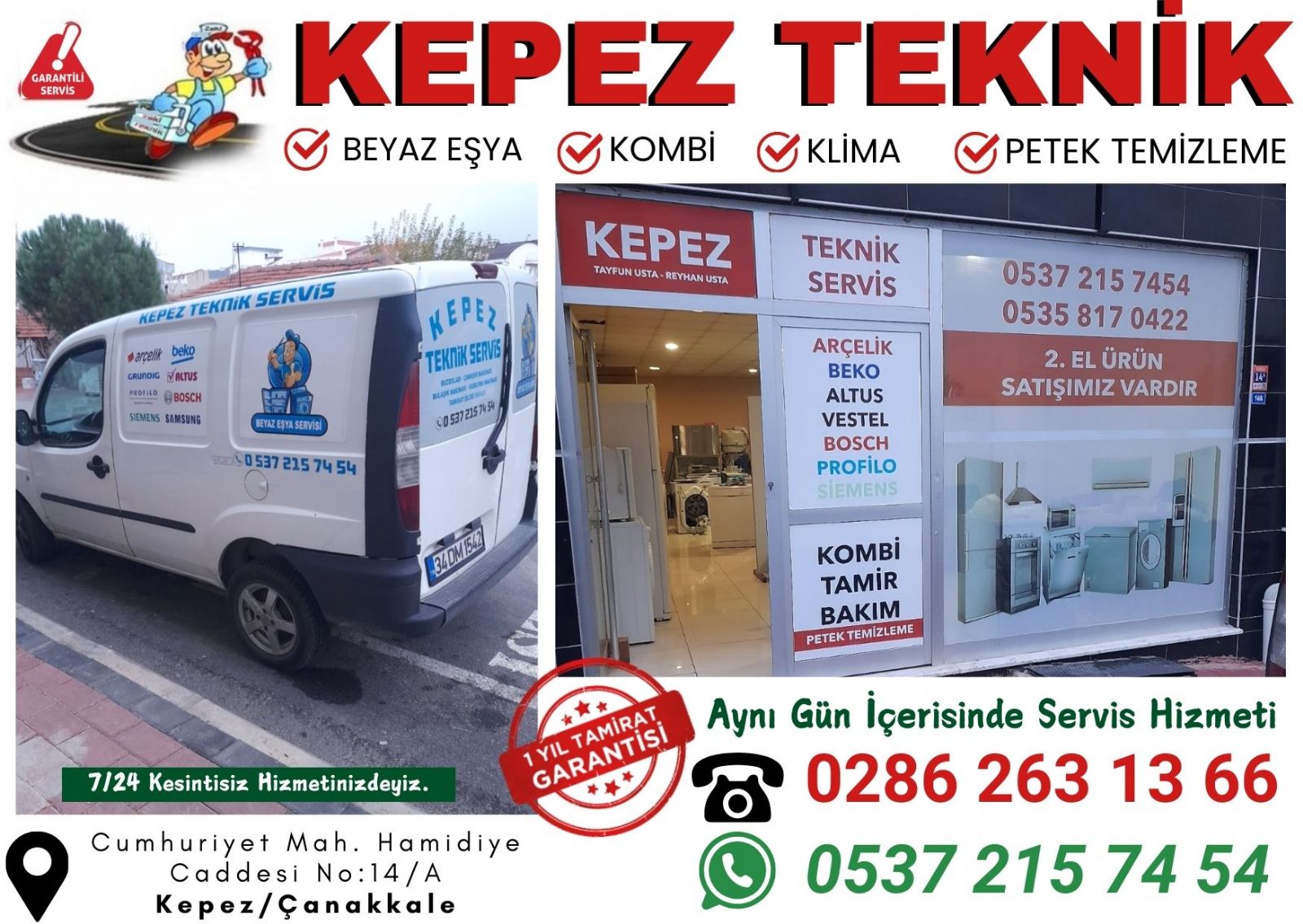 Çanakkale Arçelik Servisi